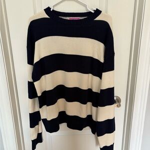 Edikted Black and Cream Knit Sweater